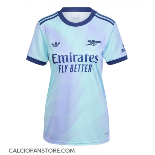 Maglia Calcio Arsenal Terza Divisa Donna 2024-25 Manica Corta